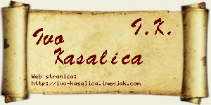Ivo Kasalica vizit kartica